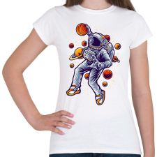 PRINTFASHION Kosaras űrhajós - Női póló - Fehér női póló