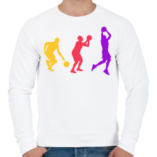 PRINTFASHION Kosarasok - Férfi pulóver - Fehér férfi pulóver, kardigán