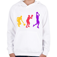 PRINTFASHION Kosarasok - Gyerek kapucnis pulóver - Fehér gyerek pulóver, kardigán