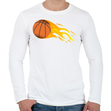 PRINTFASHION Kosárlabda - Férfi hosszú ujjú póló - Fehér férfi póló