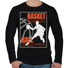 PRINTFASHION kosárlabda - Férfi hosszú ujjú póló - Fekete férfi póló