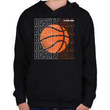 PRINTFASHION kosárlabda  - Gyerek kapucnis pulóver - Fekete gyerek pulóver, kardigán