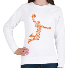 PRINTFASHION Kosárlabda játékos - Női pulóver - Fehér női pulóver, kardigán