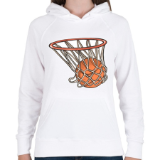 PRINTFASHION Kosárlabda - Női kapucnis pulóver - Fehér női pulóver, kardigán