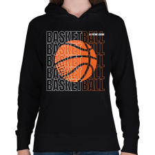 PRINTFASHION kosárlabda  - Női kapucnis pulóver - Fekete női pulóver, kardigán
