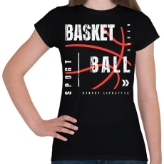 PRINTFASHION kosárlabda - Női póló - Fekete