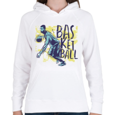 PRINTFASHION Kosárlabda sport - basketball - Női kapucnis pulóver - Fehér