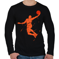 PRINTFASHION Kosárlabdás - Férfi hosszú ujjú póló - Fekete férfi póló