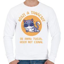 PRINTFASHION Köszi a tanácsot - Férfi pulóver - Fehér férfi pulóver, kardigán