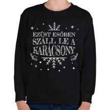 PRINTFASHION Kosztolányi Dezső - Karácsony - Gyerek pulóver - Fekete gyerek pulóver, kardigán