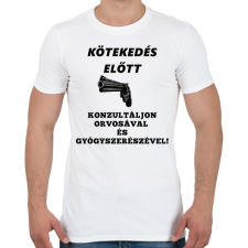 PRINTFASHION KÖTEKEDÉS ELŐTT - Férfi póló - Fehér férfi póló