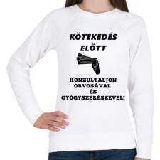 PRINTFASHION KÖTEKEDÉS ELŐTT - Női pulóver - Fehér női pulóver, kardigán