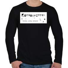 PRINTFASHION Kótyomfitty - Férfi hosszú ujjú póló - Fekete