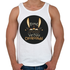 PRINTFASHION Kövesd a nyuszit - Férfi atléta - Fehér atléta, trikó