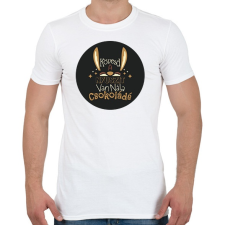 PRINTFASHION Kövesd a nyuszit - Férfi póló - Fehér férfi póló