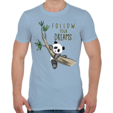 PRINTFASHION Kövesd az álmaid - Férfi póló - Világoskék