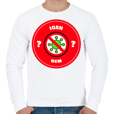 PRINTFASHION Kovid - Férfi pulóver - Fehér férfi pulóver, kardigán