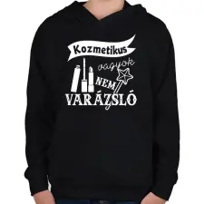 PRINTFASHION Kozmetikus - Gyerek kapucnis pulóver - Fekete gyerek pulóver, kardigán