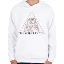 PRINTFASHION Kozmetikus minta - Gyerek kapucnis pulóver - Fehér gyerek pulóver, kardigán
