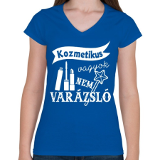 PRINTFASHION Kozmetikus - Női V-nyakú póló - Királykék női póló