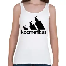 PRINTFASHION Kozmetikus - paródia - Női atléta - Fehér női trikó