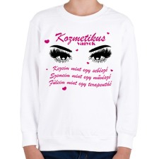 PRINTFASHION Kozmetikus vagyok - Gyerek pulóver - Fehér gyerek pulóver, kardigán