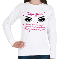 PRINTFASHION Kozmetikus vagyok - Női pulóver - Fehér női pulóver, kardigán