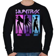 PRINTFASHION Kpop Demon hunters - Férfi pulóver - Fekete