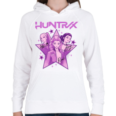 PRINTFASHION Kpop Démon Vadászok sztár csajok - Női kapucnis pulóver - Fehér