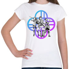 PRINTFASHION KPop Démonvadászok - Huntrix csajok - Női póló - Fehér női póló