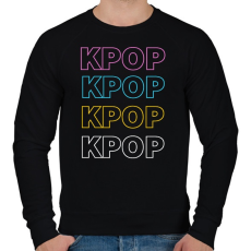 PRINTFASHION KPOP - Férfi pulóver - Fekete