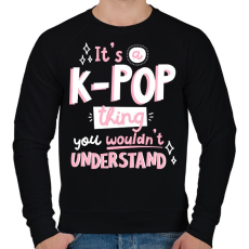 PRINTFASHION KPOP rajongó - Férfi pulóver - Fekete