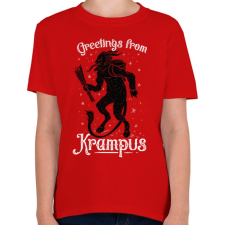 PRINTFASHION Krampusz - Gyerek póló - Piros gyerek póló