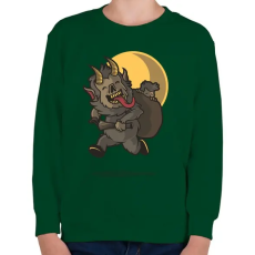 PRINTFASHION KRAMPUSZ - Gyerek pulóver - Sötétzöld