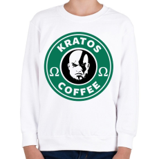 PRINTFASHION Kratos Coffee - Gyerek pulóver - Fehér