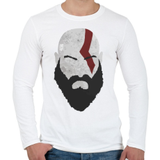 PRINTFASHION Kratos - Férfi hosszú ujjú póló - Fehér