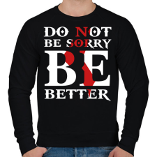 PRINTFASHION Kratos idézet - Férfi pulóver - Fekete férfi pulóver, kardigán