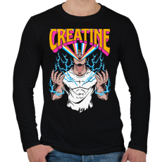 PRINTFASHION Kreatin - Férfi hosszú ujjú póló - Fekete