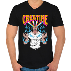 PRINTFASHION Kreatin - Férfi V-nyakú póló - Fekete