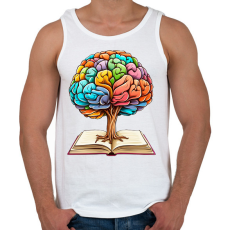 PRINTFASHION Kreatív agy - Férfi atléta - Fehér