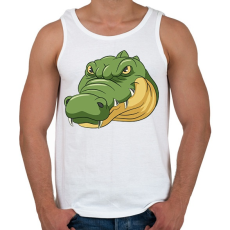 PRINTFASHION Krokodil - Férfi atléta - Fehér