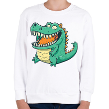 PRINTFASHION krokodil  - Gyerek pulóver - Fehér gyerek pulóver, kardigán