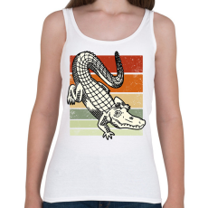 PRINTFASHION Krokodil - Női atléta - Fehér