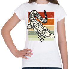 PRINTFASHION Krokodil - Női póló - Fehér