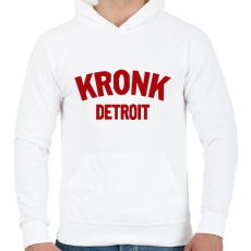 PRINTFASHION Kronk detroit - Férfi kapucnis pulóver - Fehér