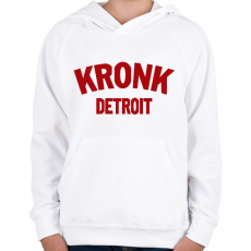 PRINTFASHION Kronk detroit - Gyerek kapucnis pulóver - Fehér