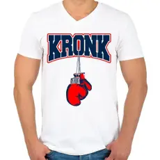 PRINTFASHION Kronk - Férfi V-nyakú póló - Fehér