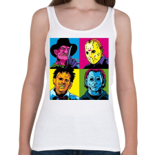 PRINTFASHION Krueger és a haverok - Női atléta - Fehér női trikó