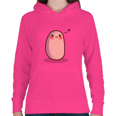 PRINTFASHION Krumpli - Női kapucnis pulóver - Fukszia