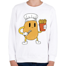 PRINTFASHION Krumpli szakács - Gyerek pulóver - Fehér